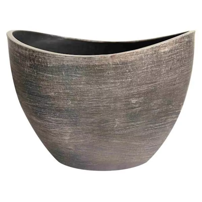 Bronze Metal Wave Outdoor Planter Medium