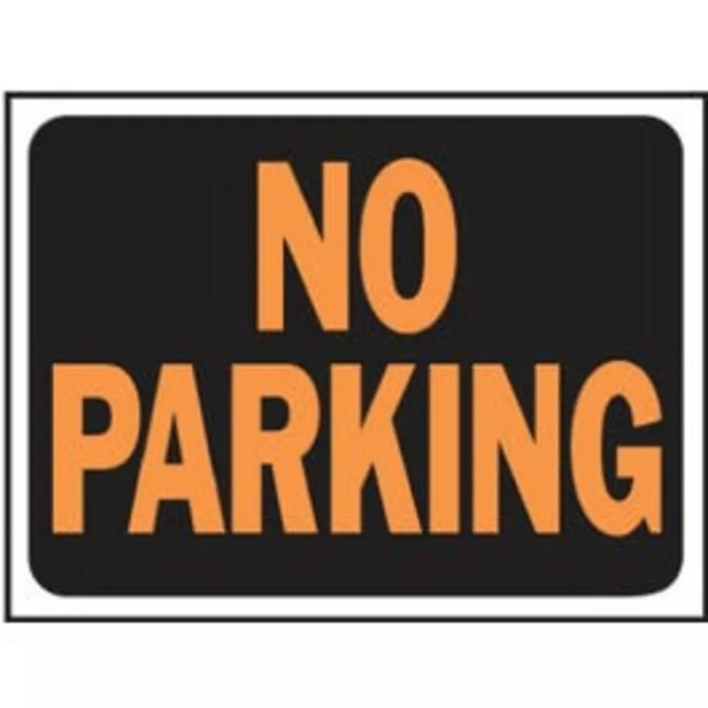 no-parking-sign-plastic-9-x-12-in “No Parking” Sign, Plastic, 9 x 12-In.