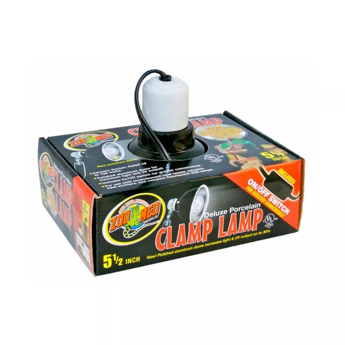zoo-med-clamp-lamp-black-5-5-in Zoo Med Clamp Lamp Black 5.5 IN